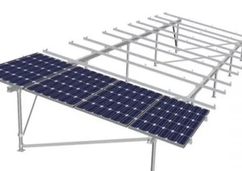 Static ground-mounted system for 16 modules, galvanization
