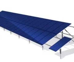 Static ground-mounted system for 20 modules, galvanized
