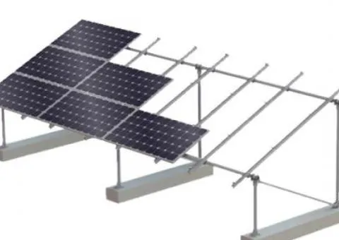 Static ground-mounted system for 21 modules, galvanization
