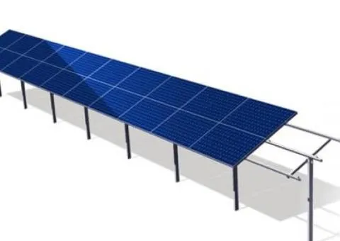 Static ground-mounted system for 40 modules, galvanization