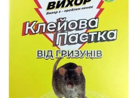 Клейова пастка від гризунів Вихор 12 х 17 см ( мала )