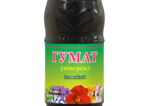 Органо-мінеральне добриво Рост Rost® Гумат універсал для квітів - 1 л