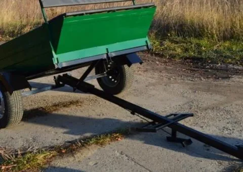 Мотоблочний причіп 1500 х 1250 Друїд з рундуком та відкидним бортом (під жигулівські колеса) - 5/10