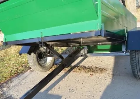 Мотоблочний причіп 1500 х 1250 Друїд з рундуком та відкидним бортом (під жигулівські колеса) - 6/10