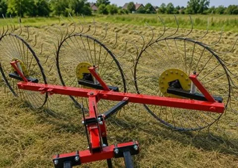 3 колісні граблі ворушилки до мінітрактора «Сонечко» - 3/6
