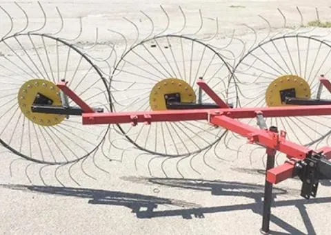 Rake-tedder Sonechko on 3 wheels 1-point hitch for motor-tractor spoke 6 mm (GSM6-3) - 3/8