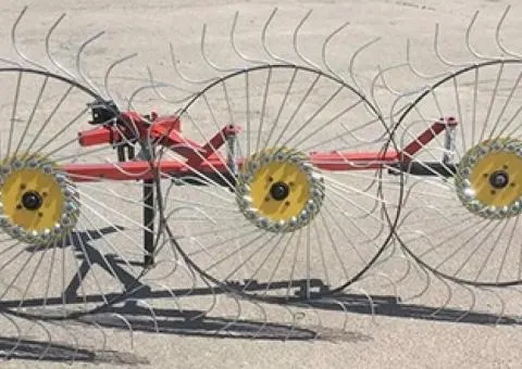 Rake-tedder Sonechko on 3 wheels 1-point hitch for motor-tractor spoke 6 mm (GSM6-3) - 4/8