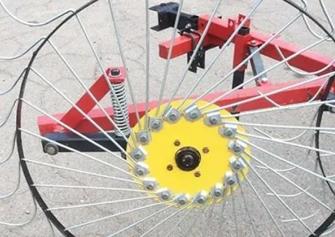 Rake-tedder Sonechko on 3 wheels 1-point hitch for motor-tractor spoke 6 mm (GSM6-3) - 7/8