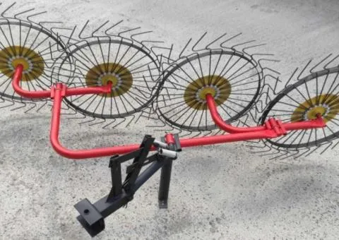 Rake tedder Sonechko GSM6 (1T) for walk-behind tractor, motor tractor (spoke 6 mm) - 5/10