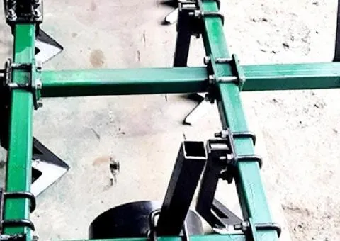 Стрільчатий культиватор 1,6 м дворядний розбірний передпосівний паровий до мінітрактора (7 лап на - 2/8