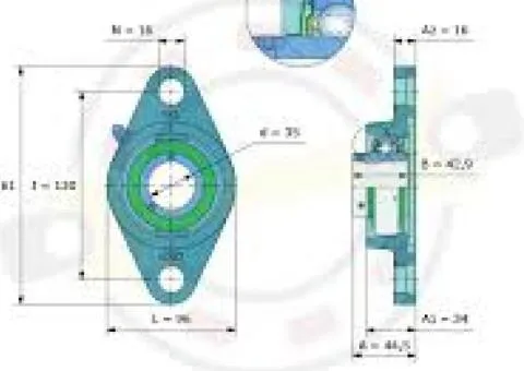 Підшипник UCFL 207 - 2/2