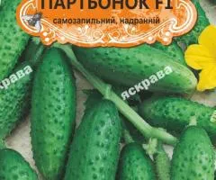 Огірок д/ж Партьонок F1 (БАНКА) 10-15нас (50шт), Насіння, 50 шт.