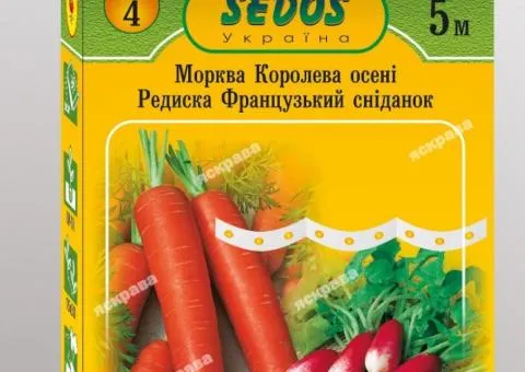 Морква на стрічці Королева Осені 5м, Насіння, 10 шт.