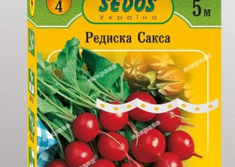 Редис на стрічці Сакса 5м, Насіння, 10 шт.