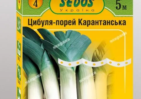 Цибуля Порей на стрічці Карантанська 5 м, Насіння, 10 шт.