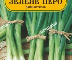 Цибуля на зелень Зелене Перо 180-220 нас, Насіння, 25 шт.