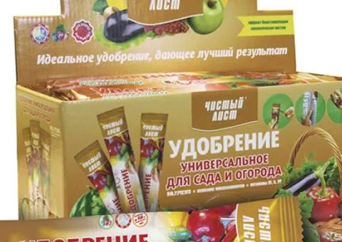 Удобрение кристаллическое для саду та городу Чистый Лист 100 г, Супутні товари, 20 шт.