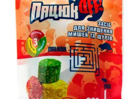 Пацюк OFF Брикет (3 цвета+3 аромата) 200 г, Сопутствующие товары, 10 шт.