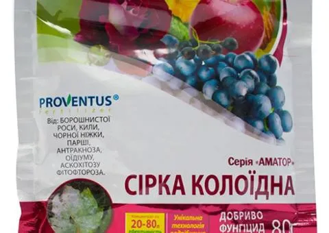 Сірка Колоїдна Провентус 80 г, Супутні товари, 50 шт.