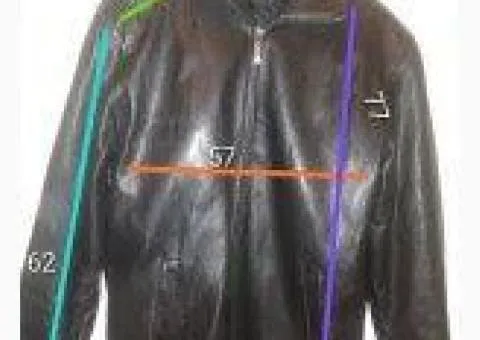 Selling a leather jacket.