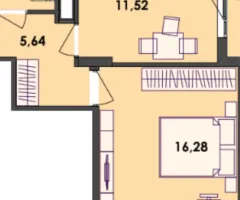 Продажа 1-комнатной квартиры, 41 м², ЖК «Рівер Сіті», проезд Шпаковский, Корбутовка, Житомир