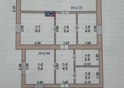 Продажа 3-комнатного дома, 61 м², участок 28,26 сот., Заречаны - 8/9