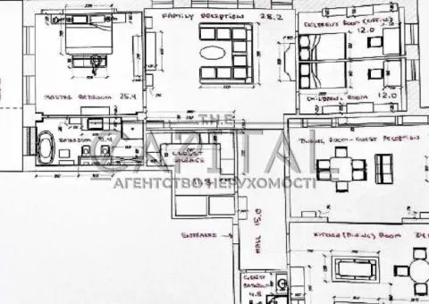 Аренда 5-комнатной квартиры, 232 м², ул. Ольгинская, Печерский р-н, Киев - 10/10