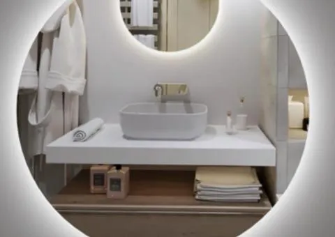 MIRROR WITH LED LIGHTING D-900 MM.