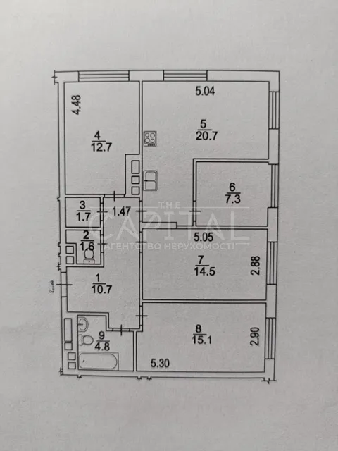 Аренда  квартира Киевская обл., Киев, Днепровская наб. ул., 18 a - 15/26