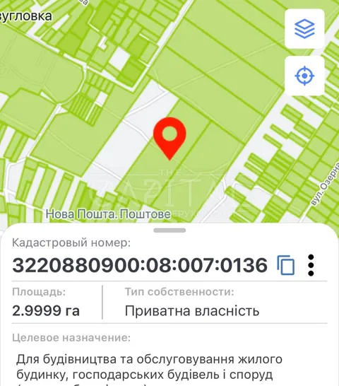 Аренда  участок под жилую застройку Киевская обл., Борисполь,  - 6/13