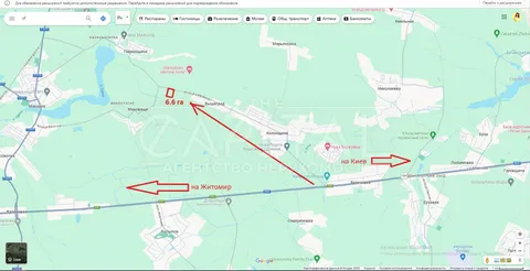 Аренда  земля сельскохозяйственного назначения Киевская обл., Маковище,  - 1/4
