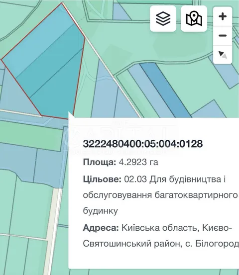 Аренда  участок под жилую застройку Киевская обл., Белогородка,  - 7/7