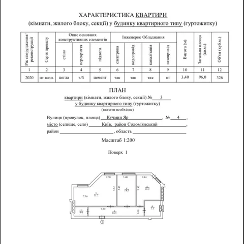Продажа  квартира Киевская обл., Киев, Кучмин Яр ул., 4 - 15/16