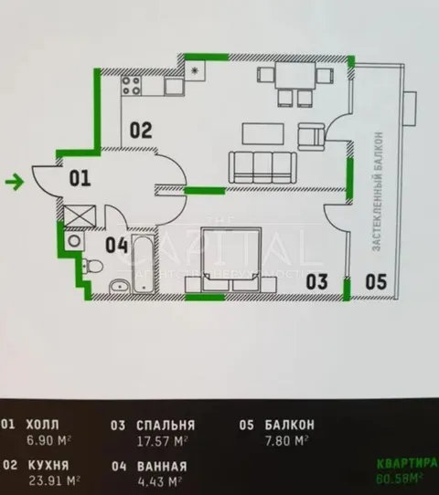 Продажа  квартира Киевская обл., Киев, Леси Украинки ул., 7в - 7/15