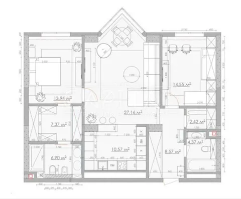 Продажа  квартира Киевская обл., Киев, Андрея Верхогляда ул., 14-a - 1/9