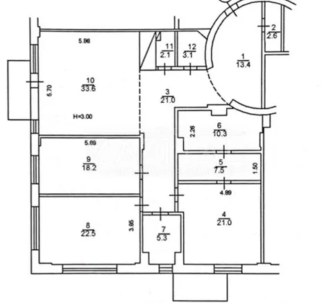 Продажа  квартира Киевская обл., Киев, Бульварно-Кудрявская ул., 21 - 7/13