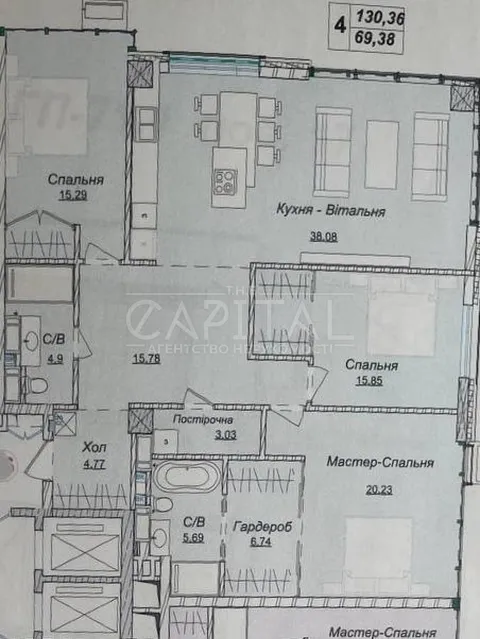 Продажа  квартира Киевская обл., Киев, Андрея Верхогляда ул., 72.2 - 13/13