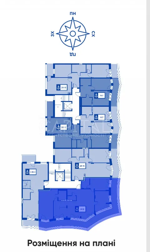 Продажа  квартира Киевская обл., Киев, Набережно-Рыбальская ул., 15 - 3/8