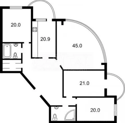 Продажа  квартира Киевская обл., Киев, Старонаводницкая ул., 13а - 24/32