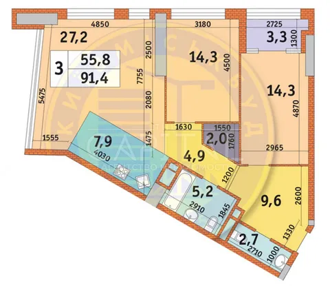 Продажа  квартира Киевская обл., Киев, Борщаговская ул., 11-б - 16/16